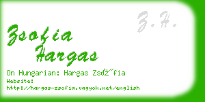 zsofia hargas business card